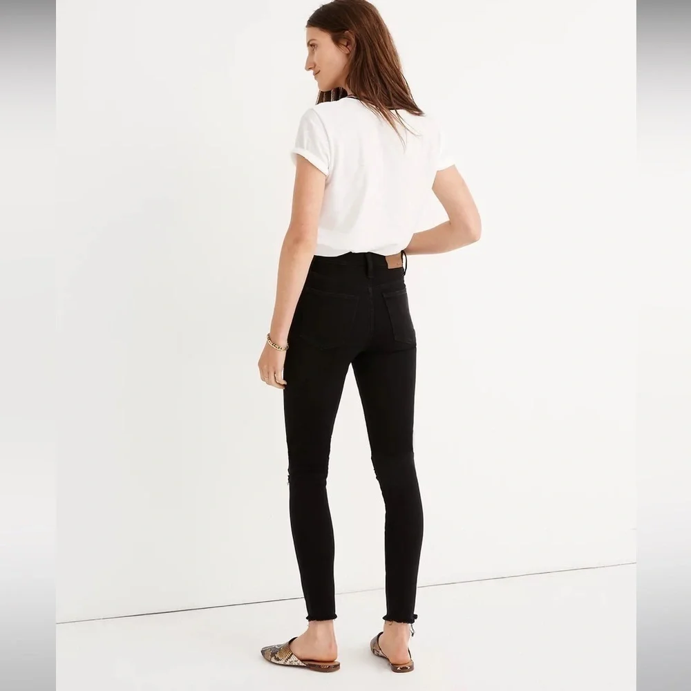 Madewell Black Petite 10" High-Rise Roadtripper Jeans 36P - Picture 3 of 13